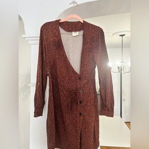 Rachel Brown Leopard Button-Down Dress